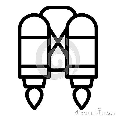High jetpack icon outline vector. Skill growth Stock Photo
