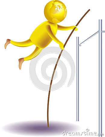 High jump Vector Illustration