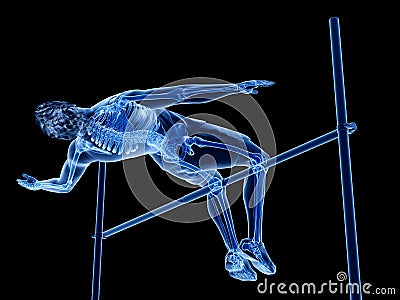 A high jumper Cartoon Illustration