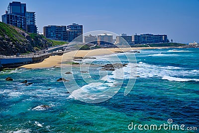 High Level View of Newcastle Beach, NSW, Australia Editorial Stock Photo