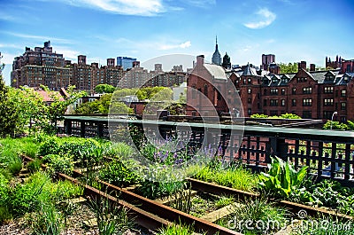 HIgh Line. New York City, Manhattan. Stock Photo