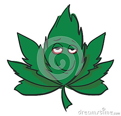 High marijuana leaf illustration vector Vector Illustration