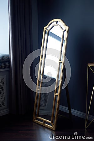 High mirror the growth in the Golden concise frame.Is worth about Windows Stock Photo
