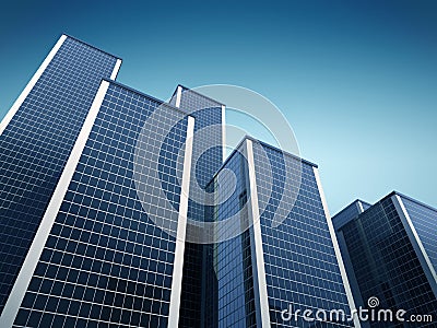 High modern buildings Stock Photo