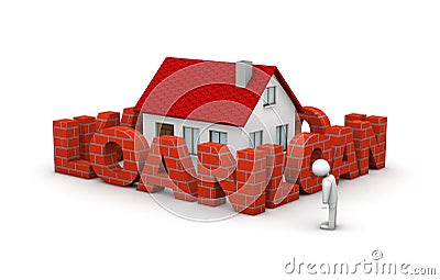 High mortgage rate Stock Photo