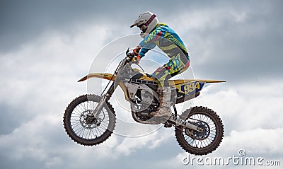 High Motorcross Jump Editorial Stock Photo