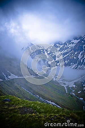 High mountain scenery Stock Photo