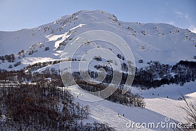 The high mountains of Abruzzo filled with snow 001 Stock Photo