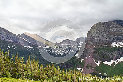 High Mountain with Snow Stock Photo