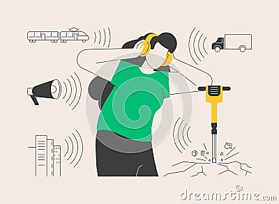 High noise level abstract concept vector illustration. Vector Illustration