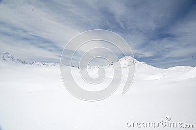 High peak snowfield Stock Photo