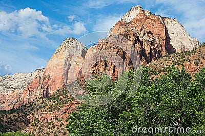 High peak in Zion National Park Stock Photo