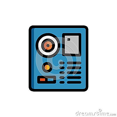 High-Performance Intercom System for Reliability Cartoon Illustration