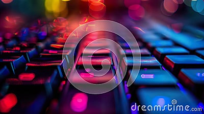 High performance keyboard with customizable macro keys Stock Photo