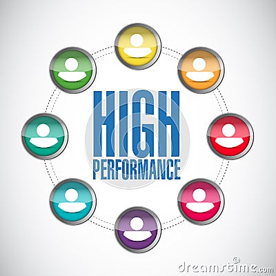 high performance people diagram illustration Cartoon Illustration