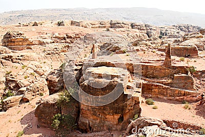 High place of Sacrifice in Petra Stock Photo