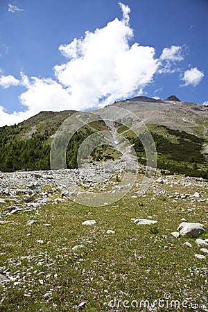 High plateau in the alps Stock Photo