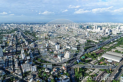 High point view on Bangkok Thailand. Editorial Stock Photo