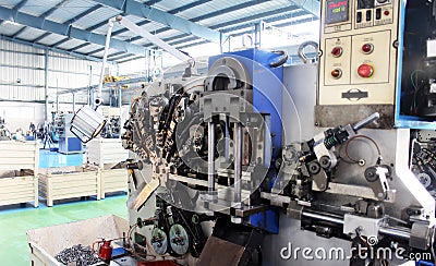 High Precision Automotive CNC machines Factory flo Editorial Stock Photo