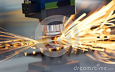 High precision CNC laser welding metal sheet Stock Photo