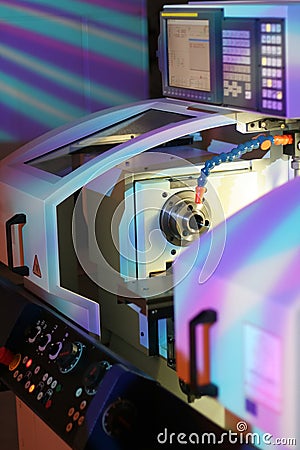 High precision lathe Stock Photo