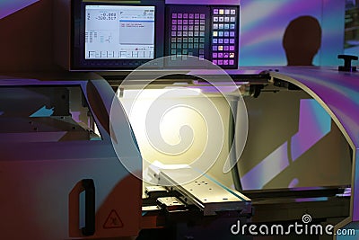 High precision lathe Stock Photo