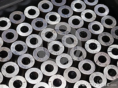 high precision steel automotive part manufacturing by CNC machining process Stock Photo