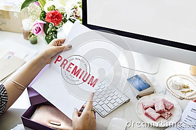 High Premium Quality Brand Concept Stock Photo