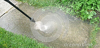 High pressure cleaning Stock Photo