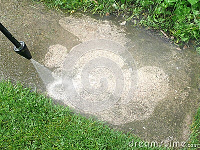 High pressure cleaning Stock Photo