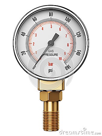 High pressure industrial gas gauge meter or manometer Cartoon Illustration