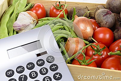 The high prices of vegetables Stock Photo