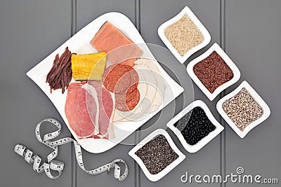 High Protein Diet Food Stock Photo