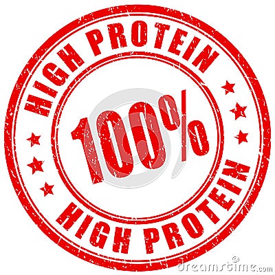 High protein food vector stamp Vector Illustration