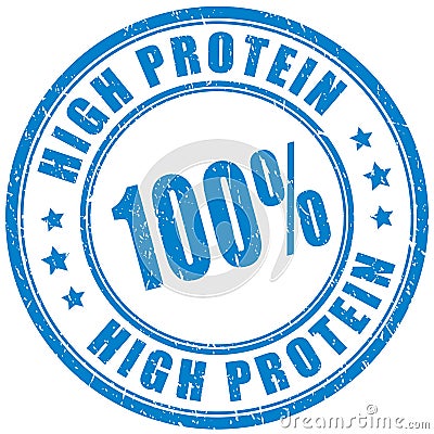 High protein product stamp Vector Illustration