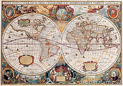 High-quality Antique Map Stock Photo