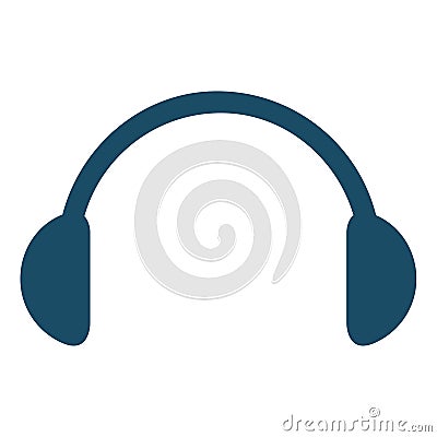 High quality dark blue earmuffs icon Stock Photo