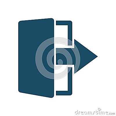 High quality dark blue flat folder icon Cartoon Illustration