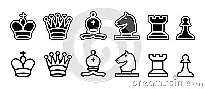 Chess pieces isolated - PNG Cartoon Illustration