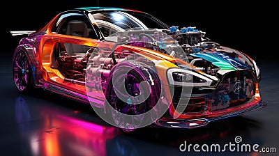 Aerodynamic body kit upgrade Stock Photo