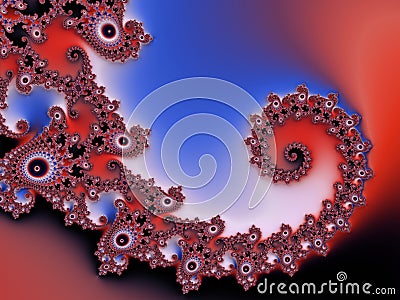 High quality 4k render of spiral fractal art wallpaper. high res abstract form texture pattern. Stock Photo