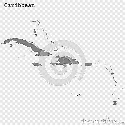 High quality map of Caribbean Stock Photo