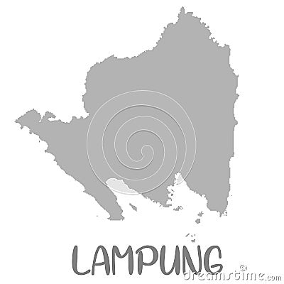 High Quality map of lampung is a province of Indonesia Stock Photo