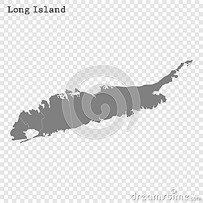 High quality map of Long Island Stock Photo