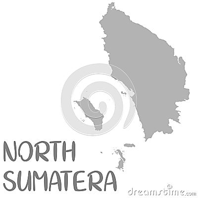 High Quality map of north sumatera is a province of Indonesia Stock Photo