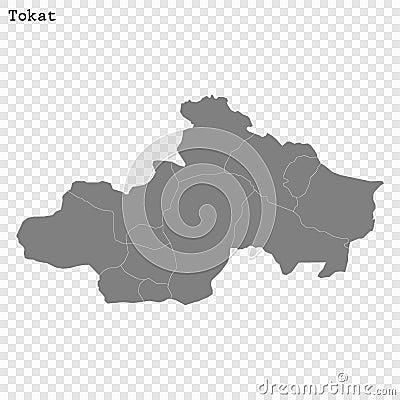 High Quality map is a province of Turkey Stock Photo