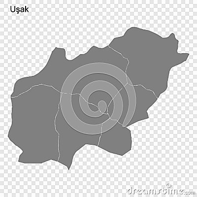 High Quality map is a province of Turkey Stock Photo