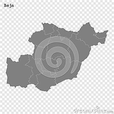 High Quality map is a Region of Portugal Stock Photo