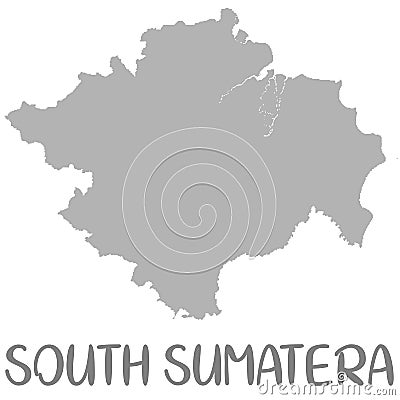 High Quality map of south sumatera is a province of Indonesia Stock Photo