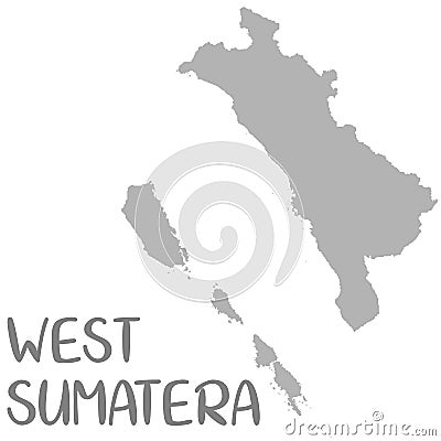 High Quality map of west sumatera is a province of Indonesia Stock Photo